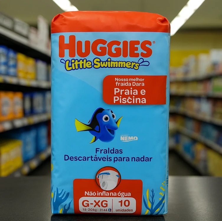 Fralda Huggies Little Swimmers Tamanho G/xg Com 10 Unidades Fralda Huggies Little Swimmers Tamanho G/xg Com 10 Unidades