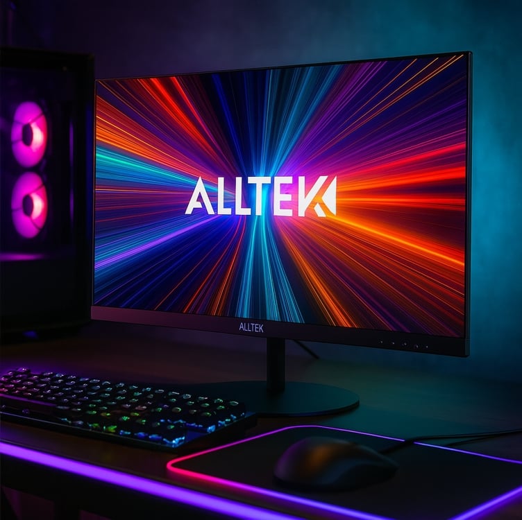 Monitor Alltek De 21,5 Full Hd Painel Va, 100 Hz, 5ms Cor Preto Monitor Alltek De 21,5 Full Hd Painel Va, 100 Hz, 5ms Cor Preto