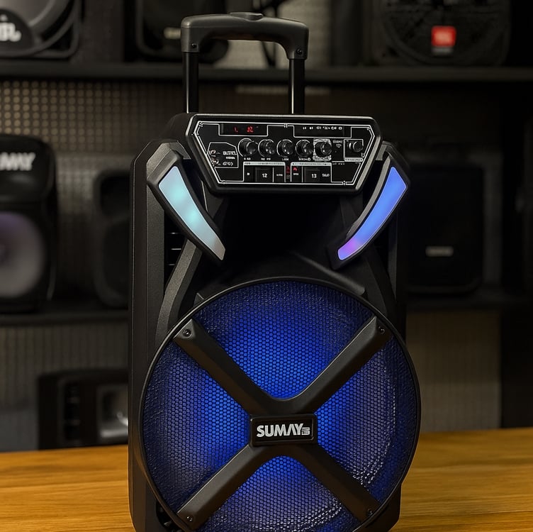 Caixa de Som Portatil Xprime CAP22 300W Preta Sumay Caixa de Som Portatil Xprime CAP22 300W Preta Sumay