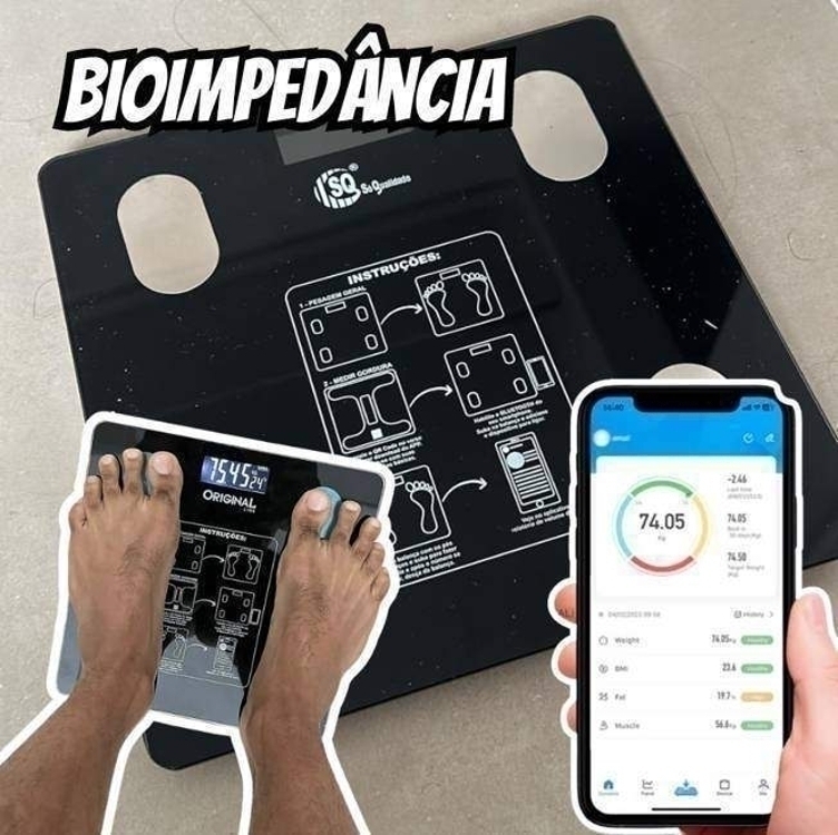 Balança Bioimpedancia Digital 180kg Smart Imc Profissional Balança Bioimpedancia Digital 180kg Smart Imc Profissional