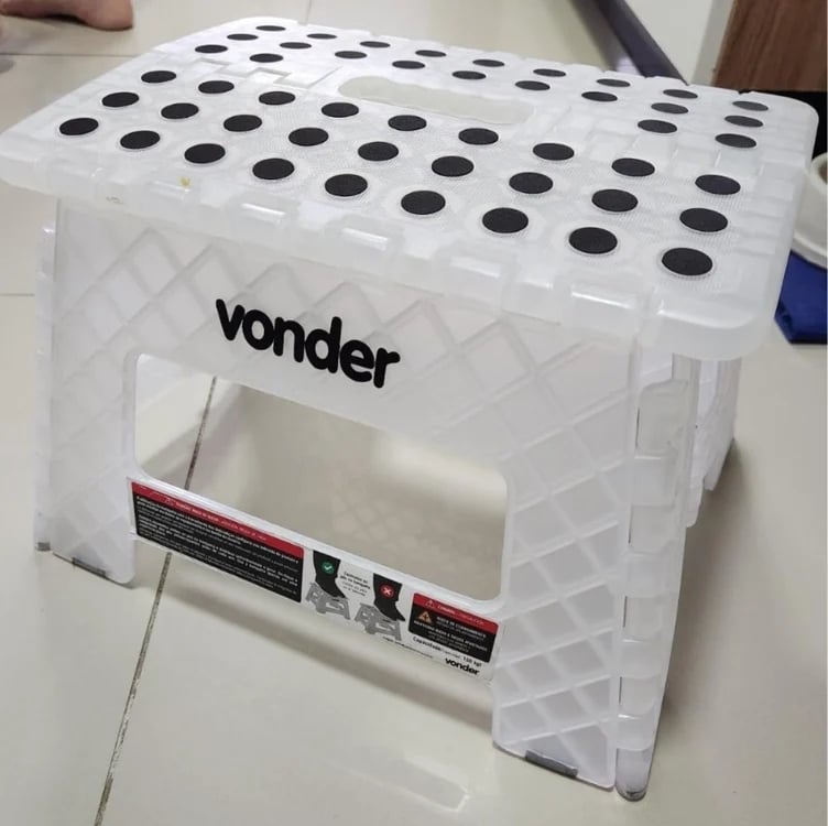 Vonder Banqueta Plástica Dobrável Branca Altura 220 Mm Vonder Banqueta Plástica Dobrável Branca Altura 220 Mm