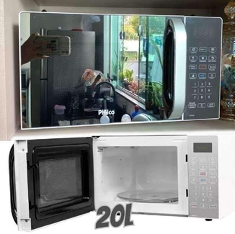 Micro-Ondas Philco Limpa Fácil 20L Espelhado Branco PMO23EB - 220V Micro-Ondas Philco Limpa Fácil 20L Espelhado Branco PMO23EB - 220V