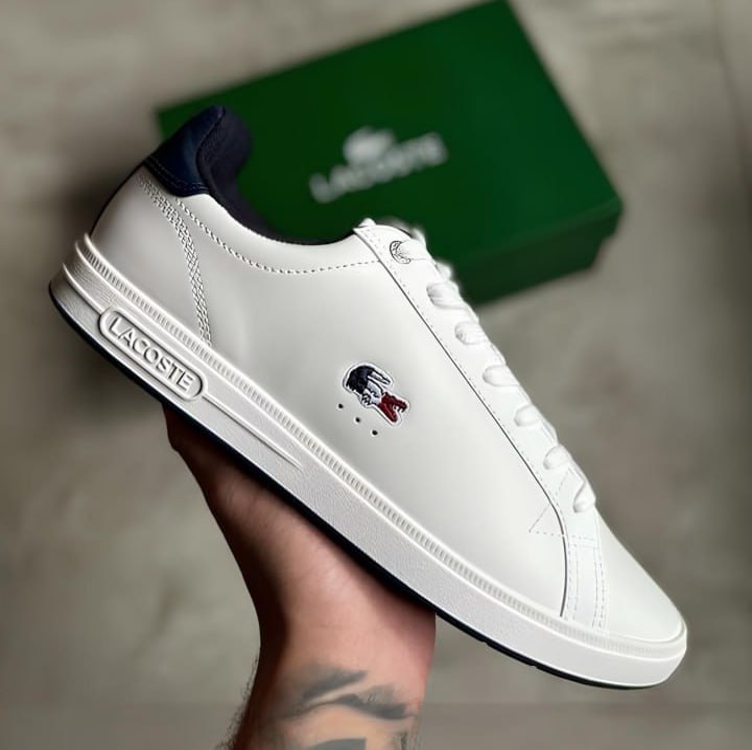 Tênis Masculino Lacoste Graduate Pro Em Couro Tricolor Tênis Masculino Lacoste Graduate Pro Em Couro Tricolor