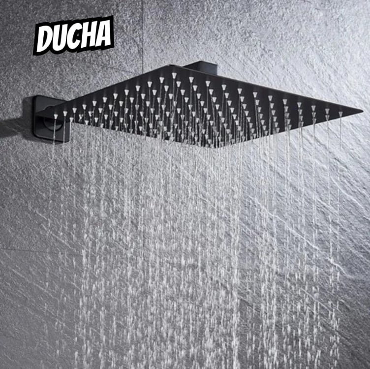 Chuveiro Para Banheiro Ducha Quadrada 20x20 Preto Fosco Chuveiro Para Banheiro Ducha Quadrada 20x20 Preto Fosco