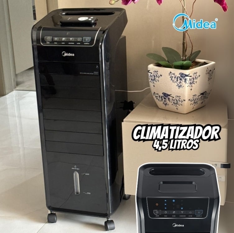 Climatizador De Ar Frio Midea Preto Climatizador De Ar Frio Midea Preto