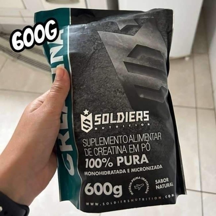 Soldiers Nutrition, Creatina Monohidratada 600g - 100% Pura Importada - Soldiers Nutrition Soldiers Nutrition, Creatina Monohidratada 600g - 100% Pura Importada - Soldiers Nutrition