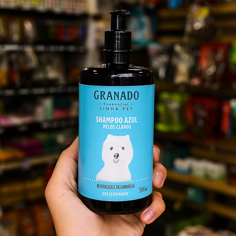 Granado - Shampoo PET Azul para Pelos Claros 500ml Granado - Shampoo PET Azul para Pelos Claros 500ml