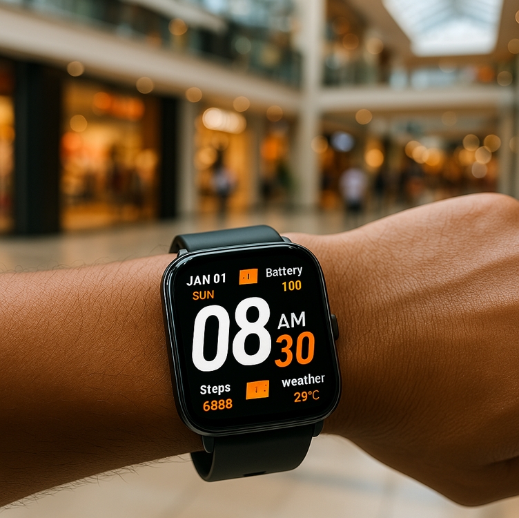 Relógio Smartwatch Qcy Watch Gs S6 Bluetooth Ipx8 Cor Preto Relógio Smartwatch Qcy Watch Gs S6 Bluetooth Ipx8 Cor Preto