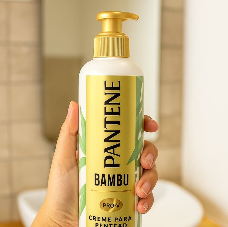 Pantene - Creme para Pentear Bambu, Nutre e Cresce, com Óleo Capilar de Ricino, sem Sal, para Cachos 2ABC e 3ABC, 240 ml Pantene - Creme para Pentear Bambu, Nutre e Cresce, com Óleo Capilar de Ricino, sem Sal, para Cachos 2ABC e 3ABC, 240 ml
