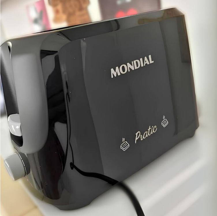 Tostador de Pães Pratic, Mondial, Preto/Prata, 700W, 220V - T-18 Tostador de Pães Pratic, Mondial, Preto/Prata, 700W, 220V - T-18