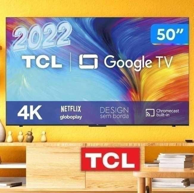 Smart TV TCL 50 Polegadas LED 4K UHD, Google TV, 3 HDMI, 1 USB, Wi-Fi, Bluetooth, HDR, Google Assistente - 50P635 Smart TV TCL 50 Polegadas LED 4K UHD, Google TV, 3 HDMI, 1 USB, Wi-Fi, Bluetooth, HDR, Google Assistente - 50P635