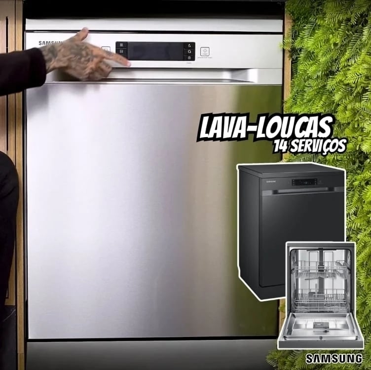 Lava-louças Samsung Com 14 Serviços Inox Lava-louças Samsung Com 14 Serviços Inox