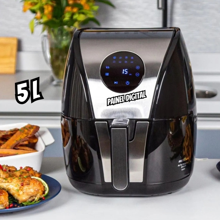 Fritadeira Air Fryer Britânia Bfr41pi Digital Inox 1500w Fritadeira Air Fryer Britânia Bfr41pi Digital Inox 1500w