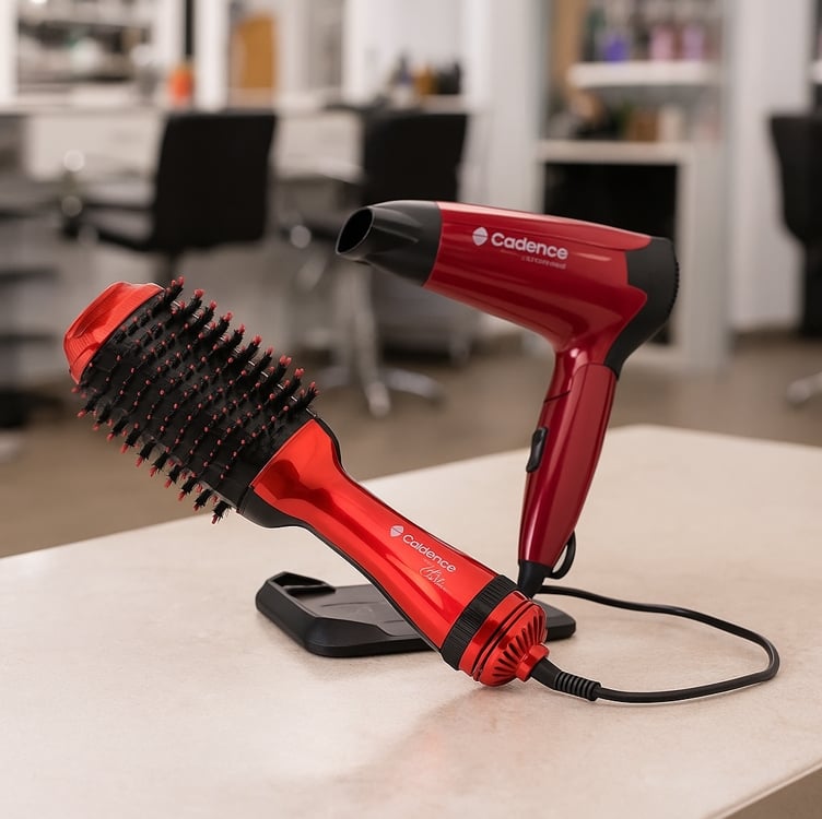 Kit Diva Cadence - Escova Alisadora e Secador - 127V Kit Diva Cadence - Escova Alisadora e Secador - 127V