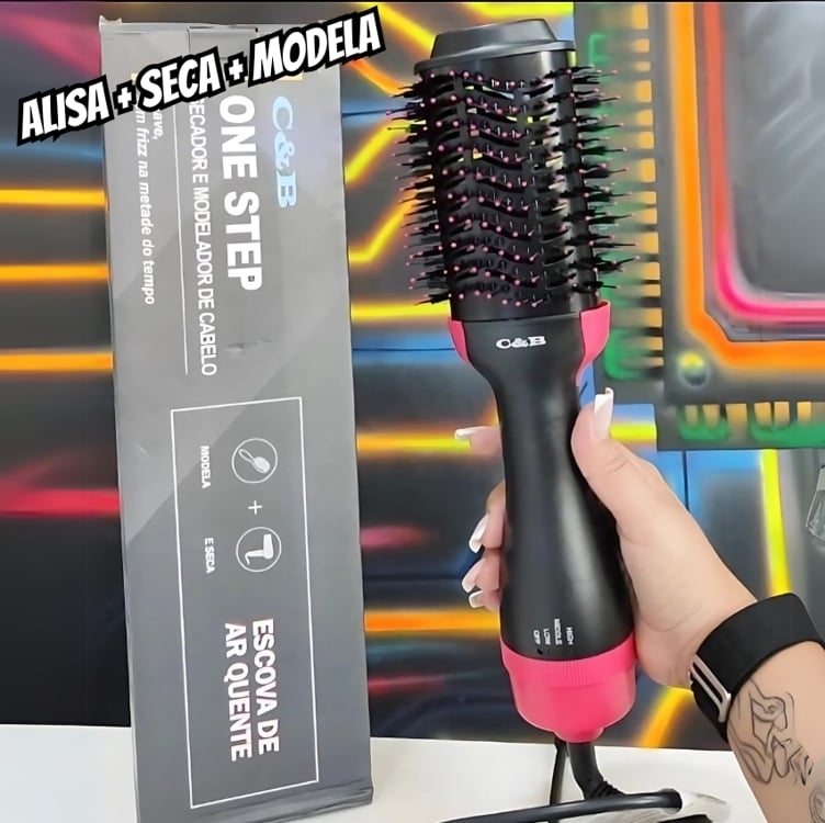 Escova Secadora Profissional Seca Alisa E Modela Cabelo Com Cabo - New comercio Escova Secadora Profissional Seca Alisa E Modela Cabelo Com Cabo - New comercio