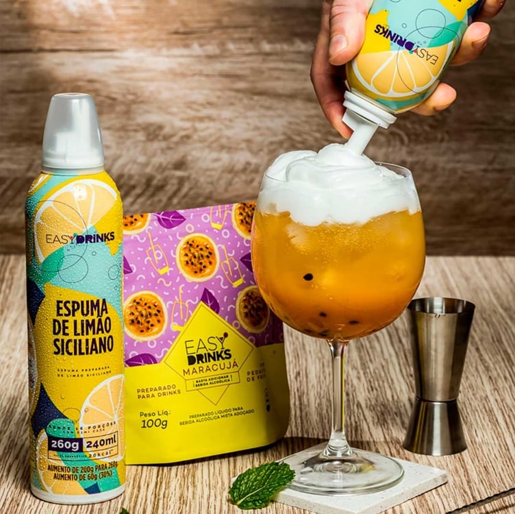 Easy Drinks Spray De Espuma Limão Siciliano Para Drinks (Gin Tônica) Easy Drinks Spray De Espuma Limão Siciliano Para Drinks (Gin Tônica)