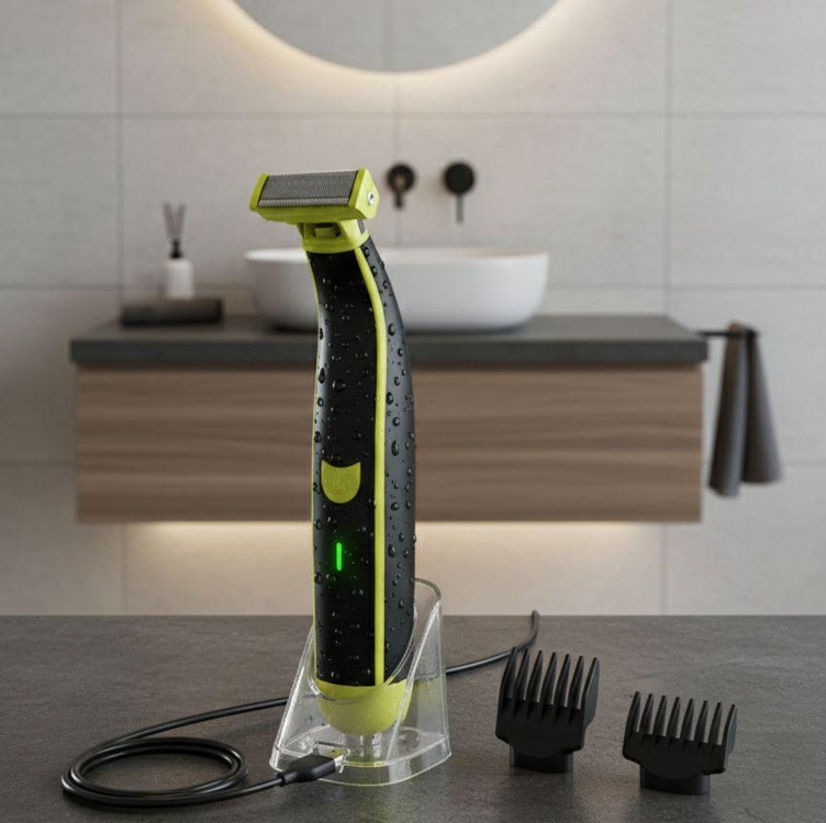 Aparador De Pelos Elétrico Lecom Prova D'água Bivolt Barbear E Depilar