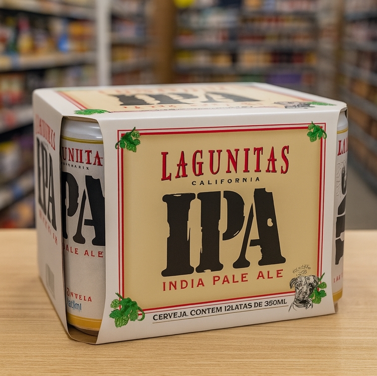 Pack Cerveja Lagunitas IPA Lata 350ML Com 12 Unidades Pack Cerveja Lagunitas IPA Lata 350ML Com 12 Unidades