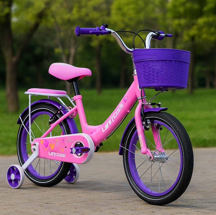 Bicicleta infantil Aro 16 Feminina Love Rosa Garupa e Pezinhos - UniToys Bicicleta infantil Aro 16 Feminina Love Rosa Garupa e Pezinhos - UniToys
