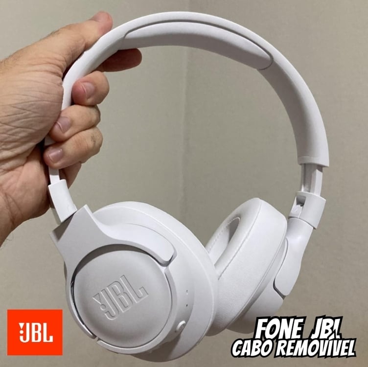 Fone de Ouvido Bluetooth JBL Tune 720BT Branco Dobrável Fone de Ouvido Bluetooth JBL Tune 720BT Branco Dobrável