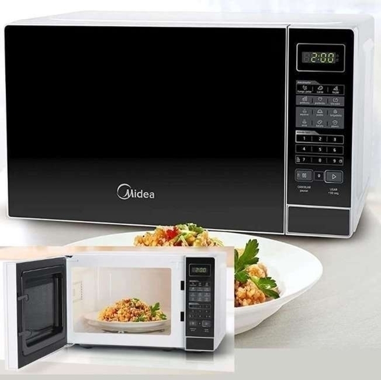 Micro-ondas Midea 20L Branco e Preto MRAS21 Micro-ondas Midea 20L Branco e Preto MRAS21