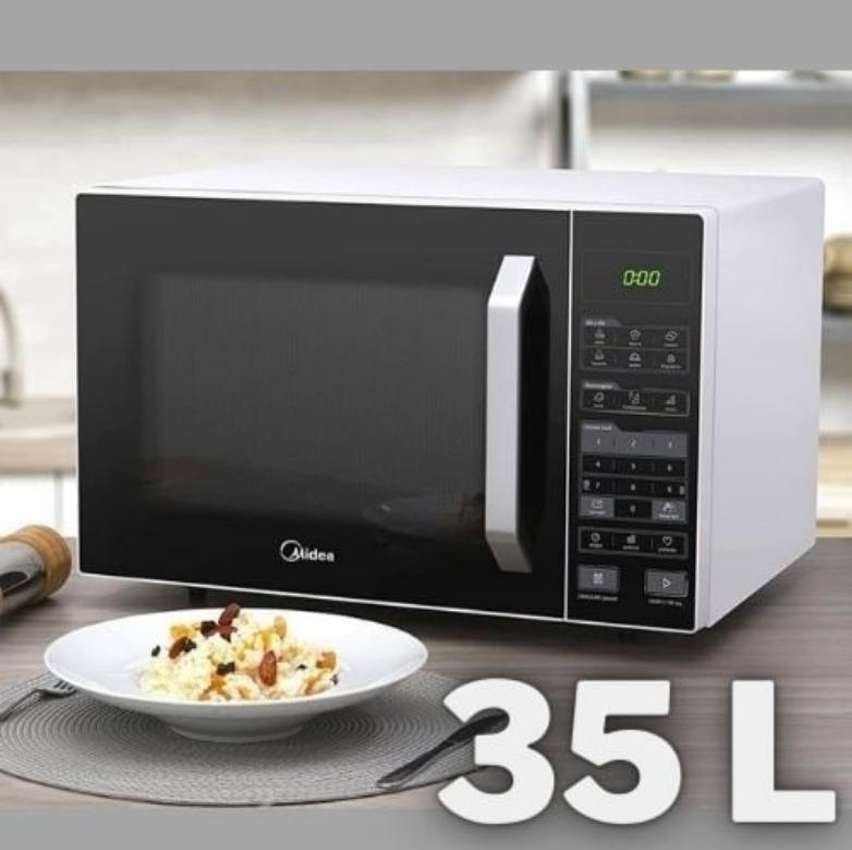 Micro-ondas 35l Branco Porta Preta Smartplate Midea Micro-ondas 35l Branco Porta Preta Smartplate Midea