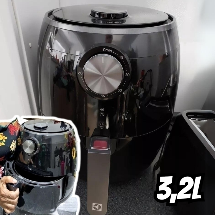 Fritadeira Elétrica Air Fryer 3,2 Litros Electrolux Efficient por Rita Lobo 127V - EAF15 Fritadeira Elétrica Air Fryer 3,2 Litros Electrolux Efficient por Rita Lobo 127V - EAF15