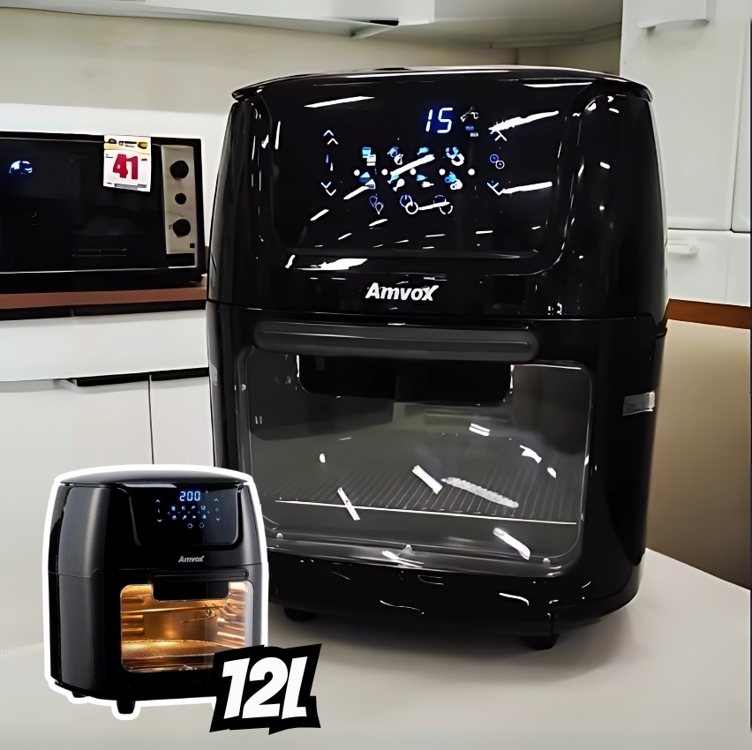 Fritadeira Elétrica Amvox 1700w 220v Com Painel Digital Cor Preto Fritadeira Elétrica Amvox 1700w 220v Com Painel Digital Cor Preto