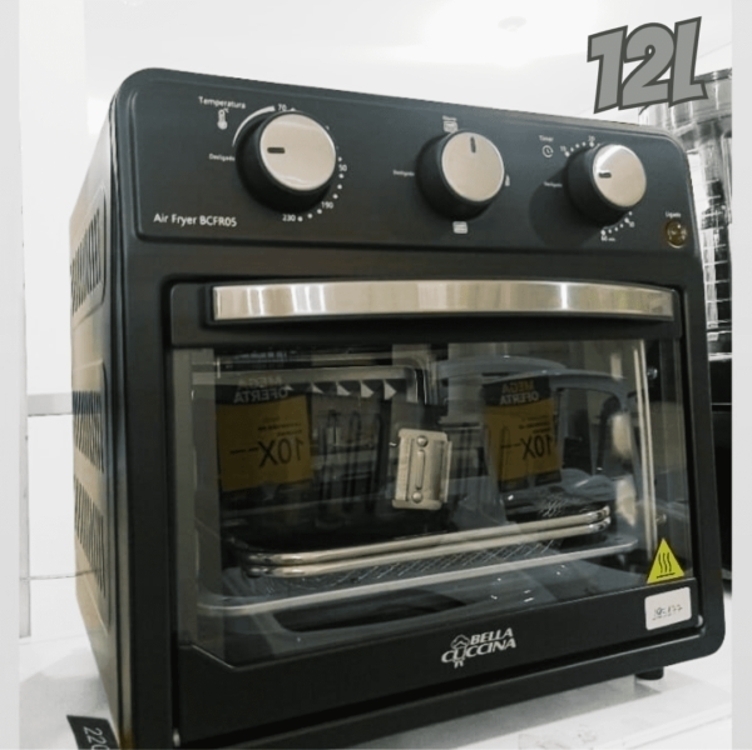 Fritadeira air fryer Bcfr05 Bella Cuccina 12l 1500w preto 127v Fritadeira air fryer Bcfr05 Bella Cuccina 12l 1500w preto 127v