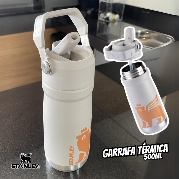 Garrafa Térmica Flip Straw Youth Stanley Ash | 500ML Garrafa Térmica Flip Straw Youth Stanley Ash | 500ML