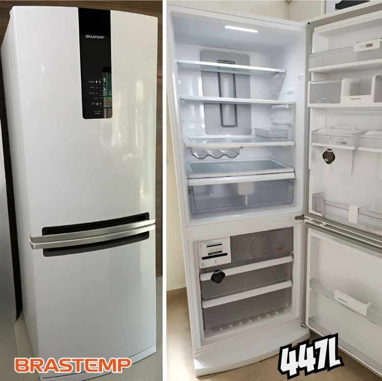 Geladeira Frost Free BRE57FB Inverse 447 litros Branca Brastemp 110v Geladeira Frost Free BRE57FB Inverse 447 litros Branca Brastemp 110v