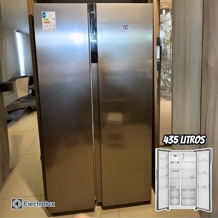 Geladeira Electrolux Side by Side Efficient com Tecnologia Autosense 435L (IS4S) 127V Geladeira Electrolux Side by Side Efficient com Tecnologia Autosense 435L (IS4S) 127V