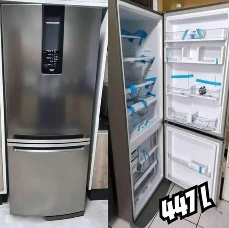 Geladeira Frost Free Brastemp Inverse 447 Litros Inox Bre57fk 127V Geladeira Frost Free Brastemp Inverse 447 Litros Inox Bre57fk 127V