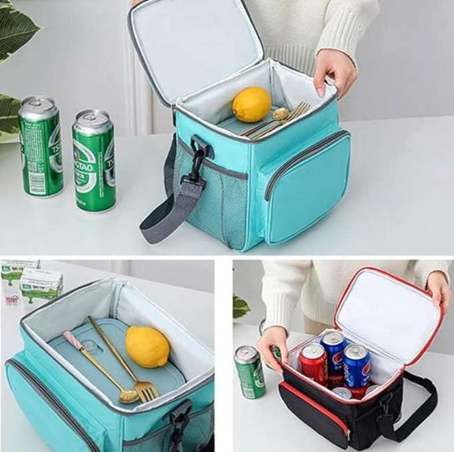 Bolsa térmica grande portátil tecido Oxford 600D à prova de vazamento, bolsa térmica adequada para acampamento, piquenique e praia, 10 litros (Preto) Bolsa térmica grande portátil tecido Oxford 600D à prova de vazamento, bolsa térmica adequada para acampamento, piquenique e praia, 10 litros (Preto)