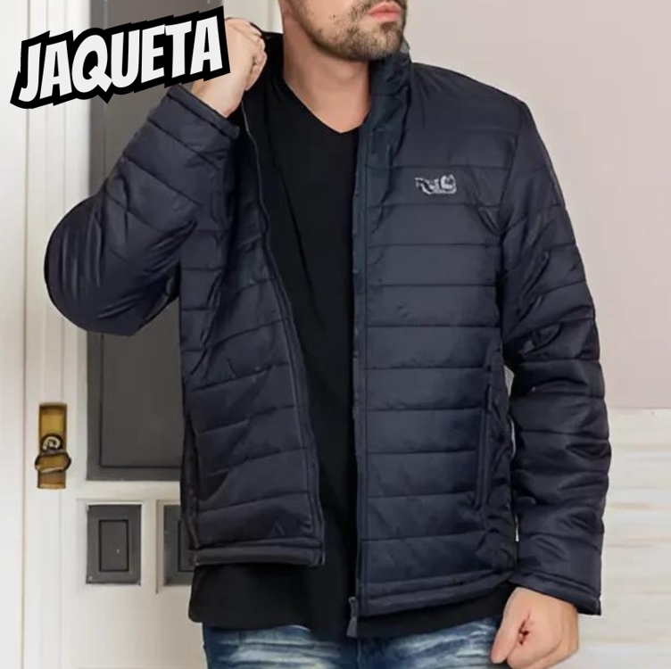 Jaqueta Puffer Red Nose Nylon Masculina - Marinho Jaqueta Puffer Red Nose Nylon Masculina - Marinho