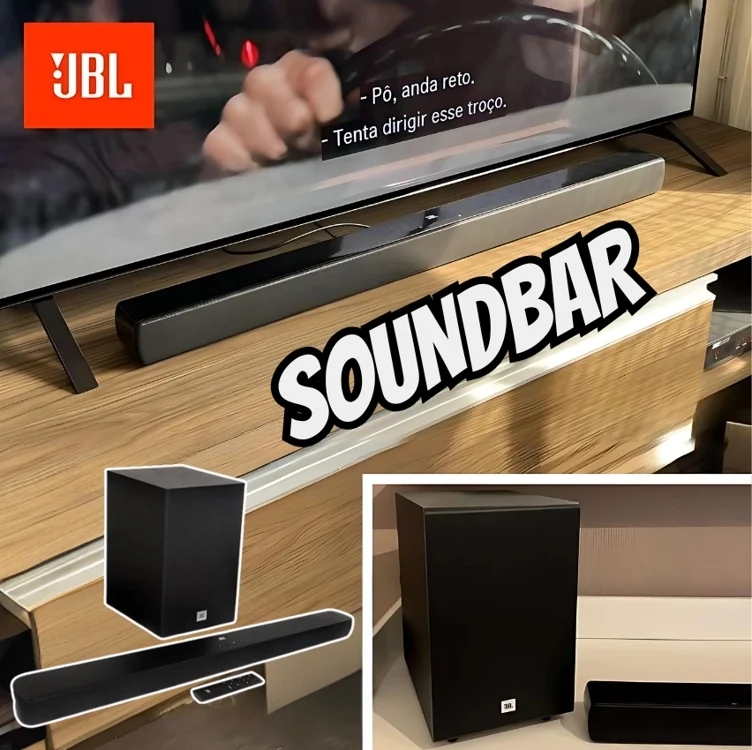 Caixa De Som Tv Sound Bar Jbl Bluetooth Som Cinema Sb180 Cor Preto Frequência 50/60Hz 110V/220V Caixa De Som Tv Sound Bar Jbl Bluetooth Som Cinema Sb180 Cor Preto Frequência 50/60Hz 110V/220V