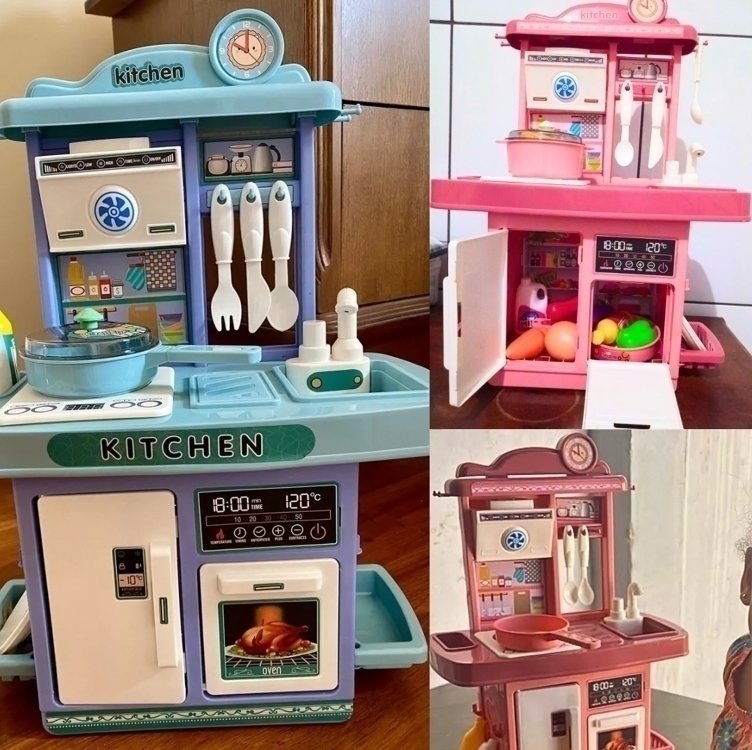 Kit Cozinha De Brinquedo Infantil Completa Solta Água E Som - Atentu Kit Cozinha De Brinquedo Infantil Completa Solta Água E Som - Atentu