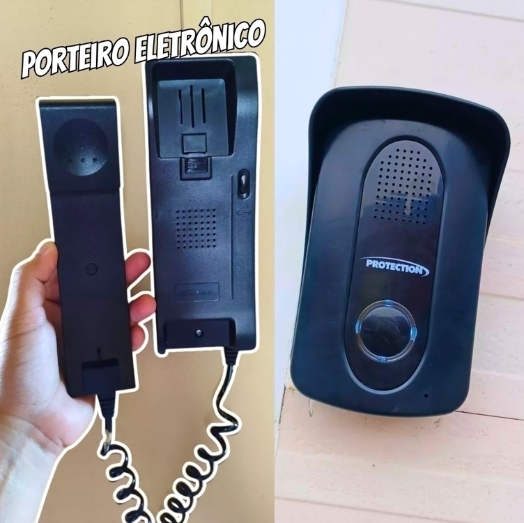 Porteiro Eletrônico Interfone Residencial Protection Pt-270 Cor Preto/preto Bivolt Porteiro Eletrônico Interfone Residencial Protection Pt-270 Cor Preto/preto Bivolt