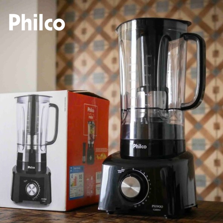 Liquidificador Philco Ph900 Preto Com Filtro - 12 Velocidades 1200w Liquidificador Philco Ph900 Preto Com Filtro - 12 Velocidades 1200w