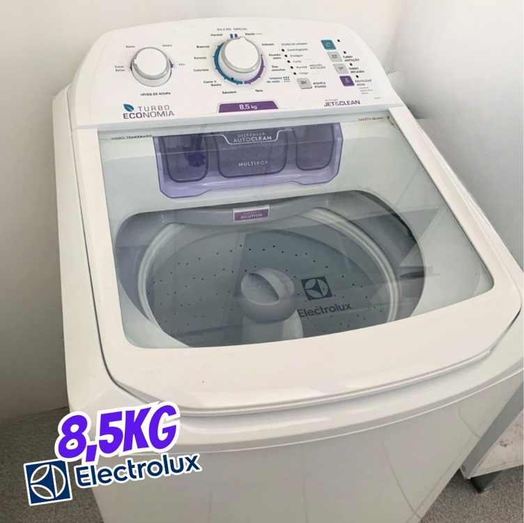 Máquina De Lavar Electrolux 8,5kg Branca Turbo Economia Com Jet&clean E Filtro Fiapos (lac09) 220v Máquina De Lavar Electrolux 8,5kg Branca Turbo Economia Com Jet&clean E Filtro Fiapos (lac09) 220v