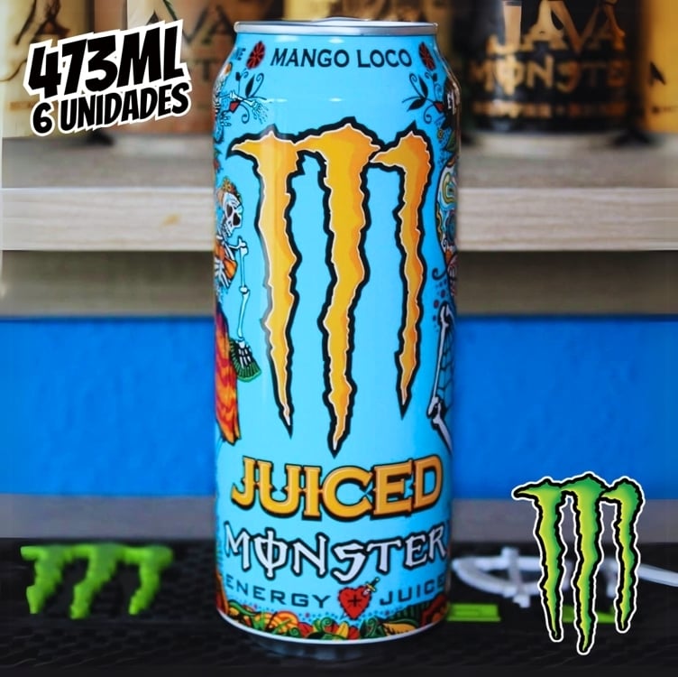 Energetico Monster Energy Fardo Com 6 Latas De 473ml Sabores Monster Energy Drink Juicy Mango Loco Energetico Monster Energy Fardo Com 6 Latas De 473ml Sabores Monster Energy Drink Juicy Mango Loco