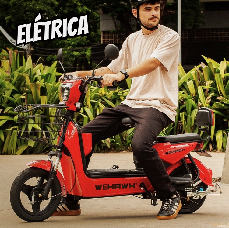 Scooter Bicicleta Elétrica 500w Sem Emplacamento Basket Wehawk Scooter Bicicleta Elétrica 500w Sem Emplacamento Basket Wehawk