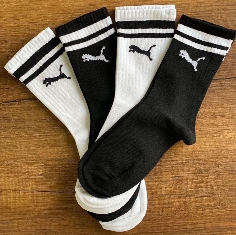 Kit De Meias Cano Médio Puma Esportiva Com 3 Pares - 39 A 43 - Adulto Kit De Meias Cano Médio Puma Esportiva Com 3 Pares - 39 A 43 - Adulto