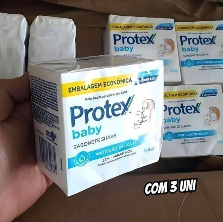 Protex Sabonete Em Barra Para Bebê Baby Delicate Care 85g 3 Unidades Protex Sabonete Em Barra Para Bebê Baby Delicate Care 85g 3 Unidades