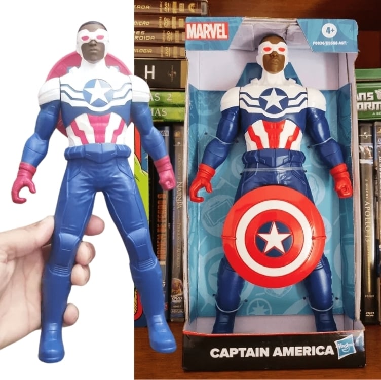 Marvel, Boneco Capitão América Mighty Hero Series, Azul Marvel, Boneco Capitão América Mighty Hero Series, Azul
