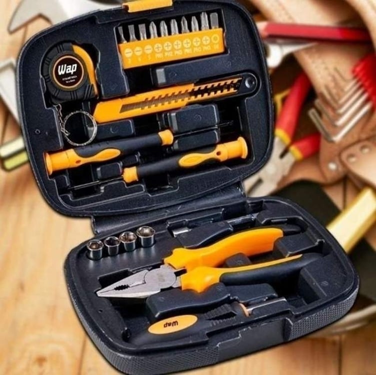 WAP Kit de Ferramentas Manuais MKF21 com 21 Peças e Maleta Organizadora WAP Kit de Ferramentas Manuais MKF21 com 21 Peças e Maleta Organizadora