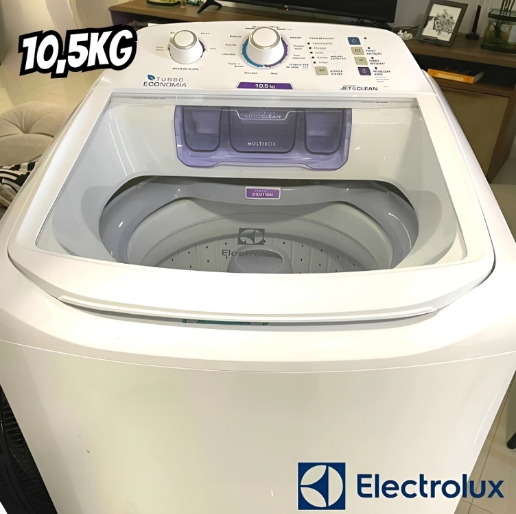 Máquina De Lavar Electrolux 10,5kg Branca Turbo Economia Com Jet&clean E Filtro Fiapos (lac11) Máquina De Lavar Electrolux 10,5kg Branca Turbo Economia Com Jet&clean E Filtro Fiapos (lac11)
