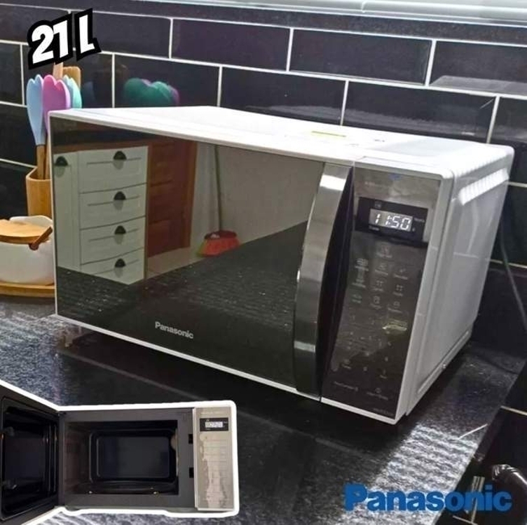 Microondas Panasonic Tecnologia Pega Fácil 21l Branco Espelho Microondas Panasonic Tecnologia Pega Fácil 21l Branco Espelho