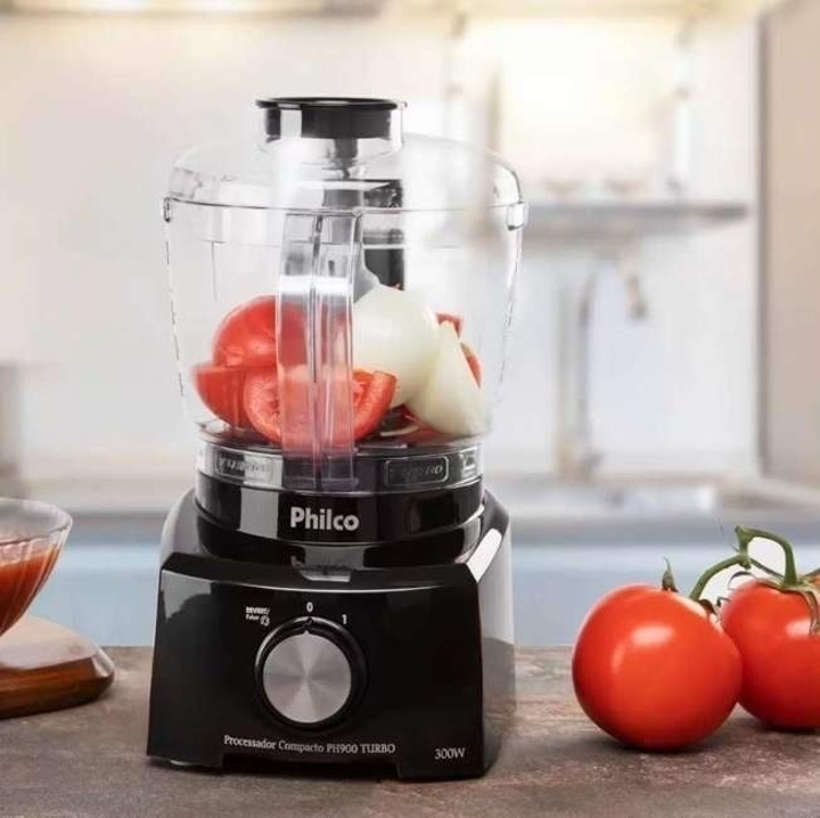 Mini Processador de Alimentos Philco 300W Preto PH900 Turbo 3 em 1 Mini Processador de Alimentos Philco 300W Preto PH900 Turbo 3 em 1