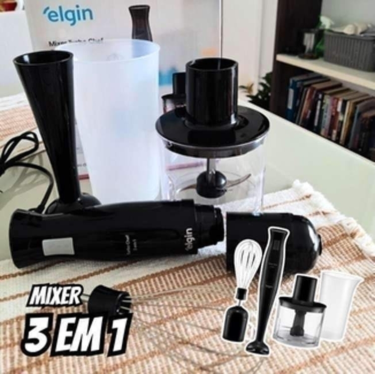 Mixer Elgin Turbo Chef 3 Em 1 200w Cor Preto 127v Mixer Elgin Turbo Chef 3 Em 1 200w Cor Preto 127v